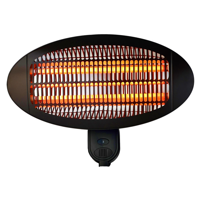 Calefactor halógeno exterior 3 potencias HEATY EX2000 WALL PURLINE