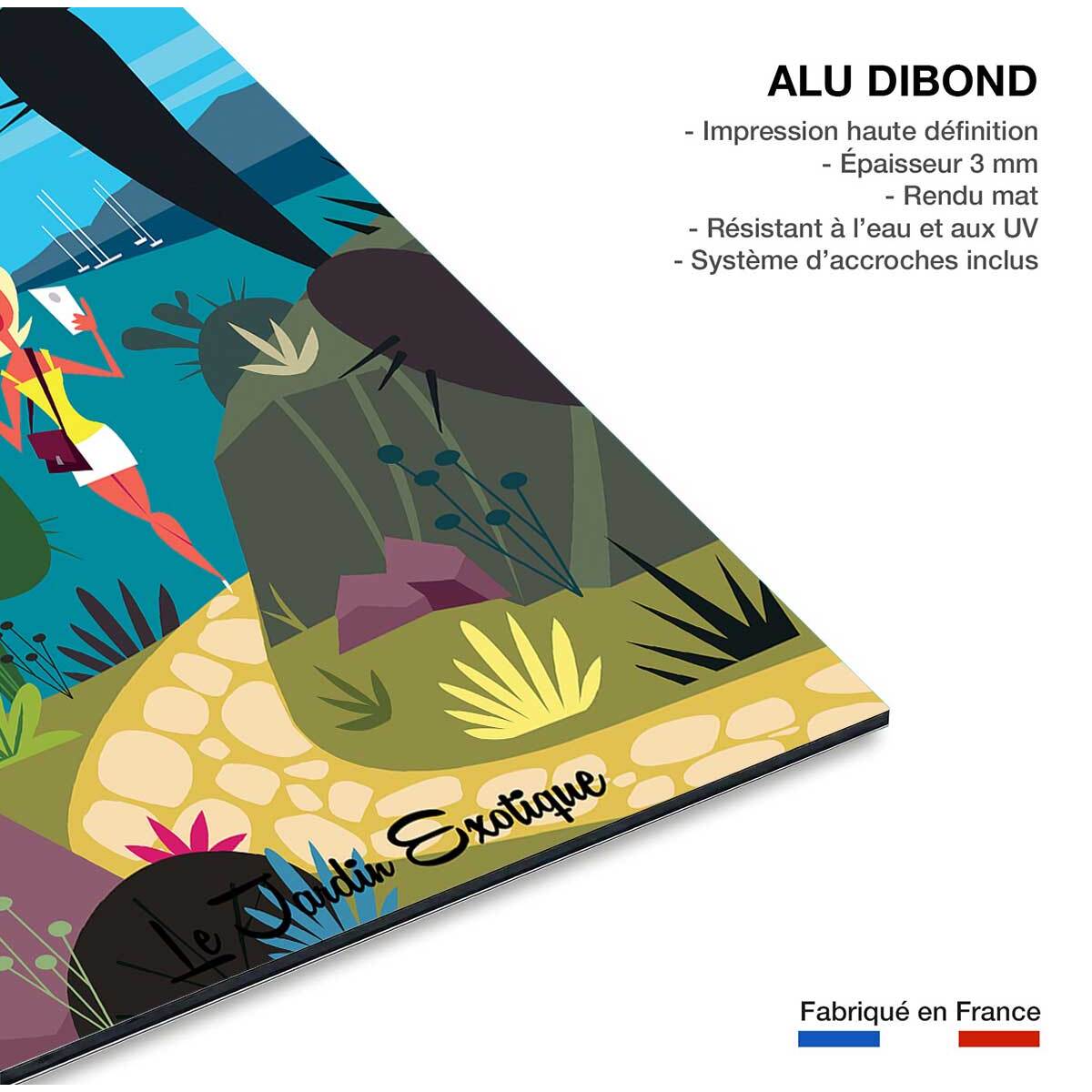 Tableau  jardin exotique d' eze Tableau alu Dibond