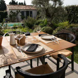 Set de table en jute enduite - Noir