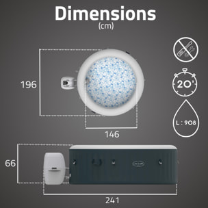 Bestway Spa gonflable rond Lay-Z-Spa Miami AirJet EnergySense 4-6 personnes