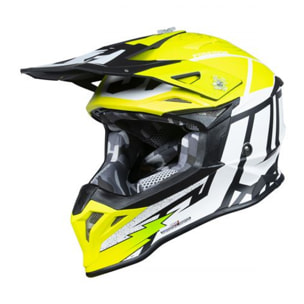 CASCO JUST1 J39 POSEIDON BLACK - YELLOW FLUO - WHITE