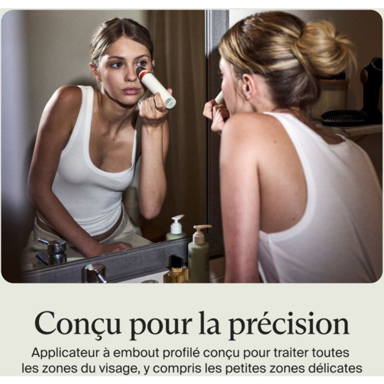 Appareil éclat visage THERABODY TheraFace anti-cernes blanc