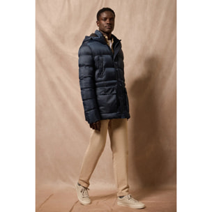 Abrigo azul marino Greenwich con bolsillos y capucha fija con detalles Polo Club