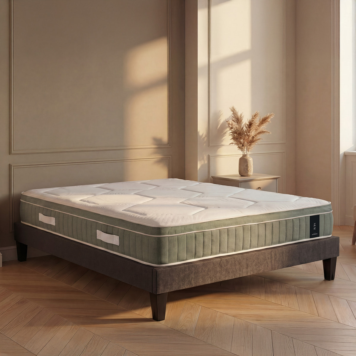 Matelas Hybride MUSE Micro Ressorts & Mémoire de Forme, 32 cm, Soutien Ferme, 4 poignées, Garantie 10 ans