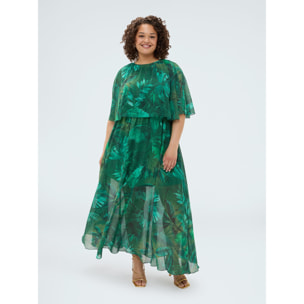 Fiorella Rubino - Vestido largo Dream estampado tropical - Verde