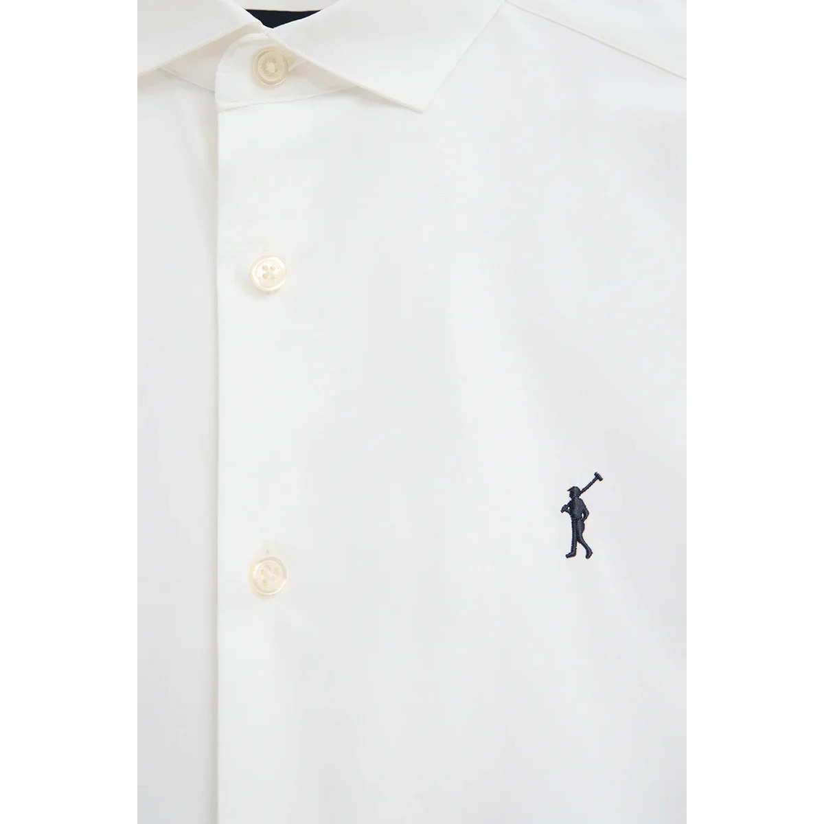 Camicia bianca slim fit con logo Rigby Go