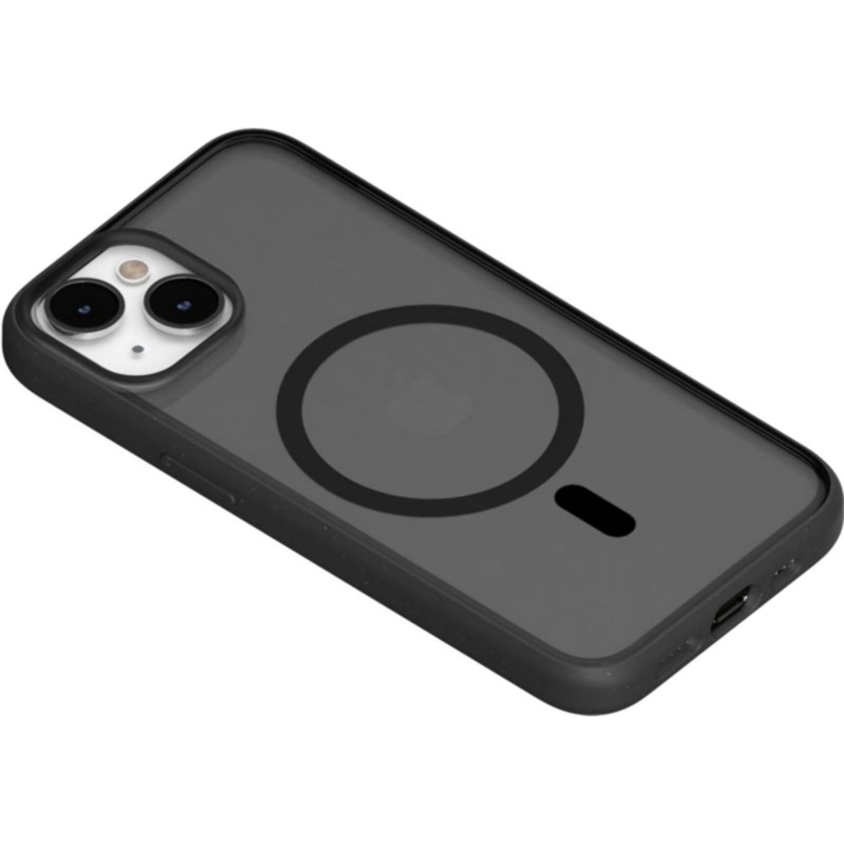 Coque bumper WOODCESSORIES iPhone 14 Plus transparent noir MagSafe