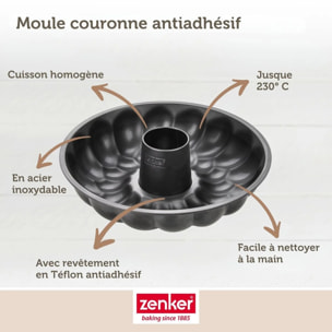Moule à pain avec cheminée 32 cm Zenker Black Metallic