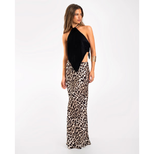 Top de mujer efecto pañuelo con lazada