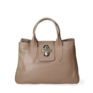 Borsa a mano da donna - Modello Ascoli - Pelle stampata cocco - 35.0 x 25.0 x 15.0 cm