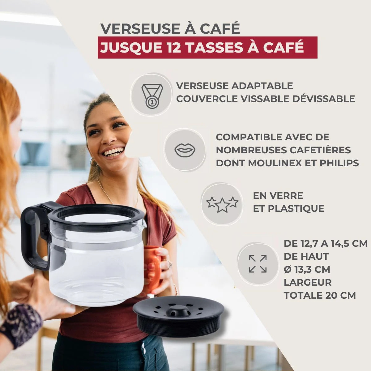 Verseuse adaptable pour cafetière American Tradition Fackelmann Basic