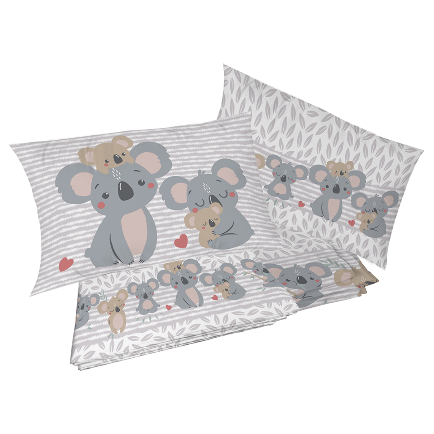 Completo letto koala beige 100% cotone