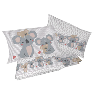Completo letto koala beige 100% cotone