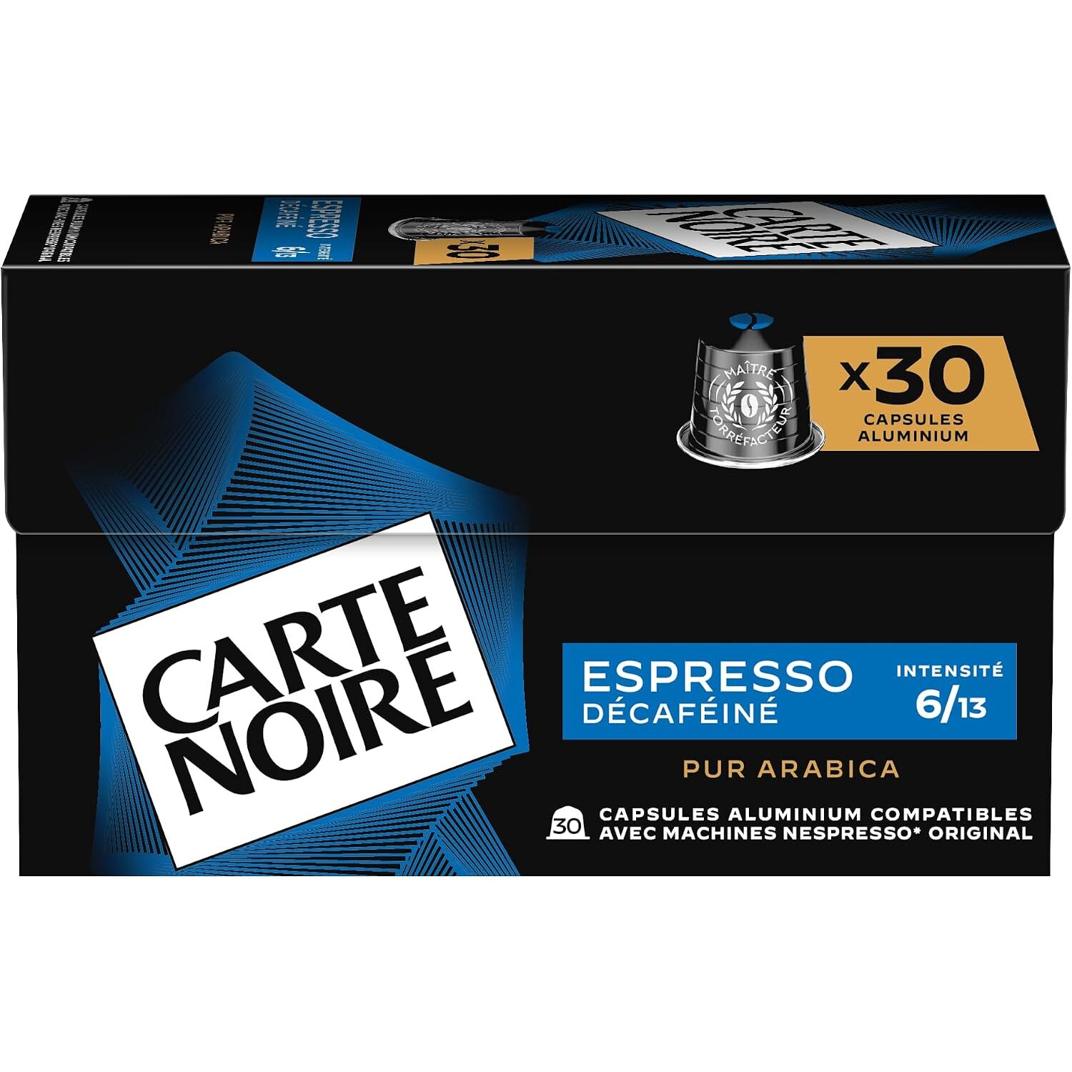 Café Espresso Déca n°5 x30 - Capsules compatibles Nespresso en aluminium