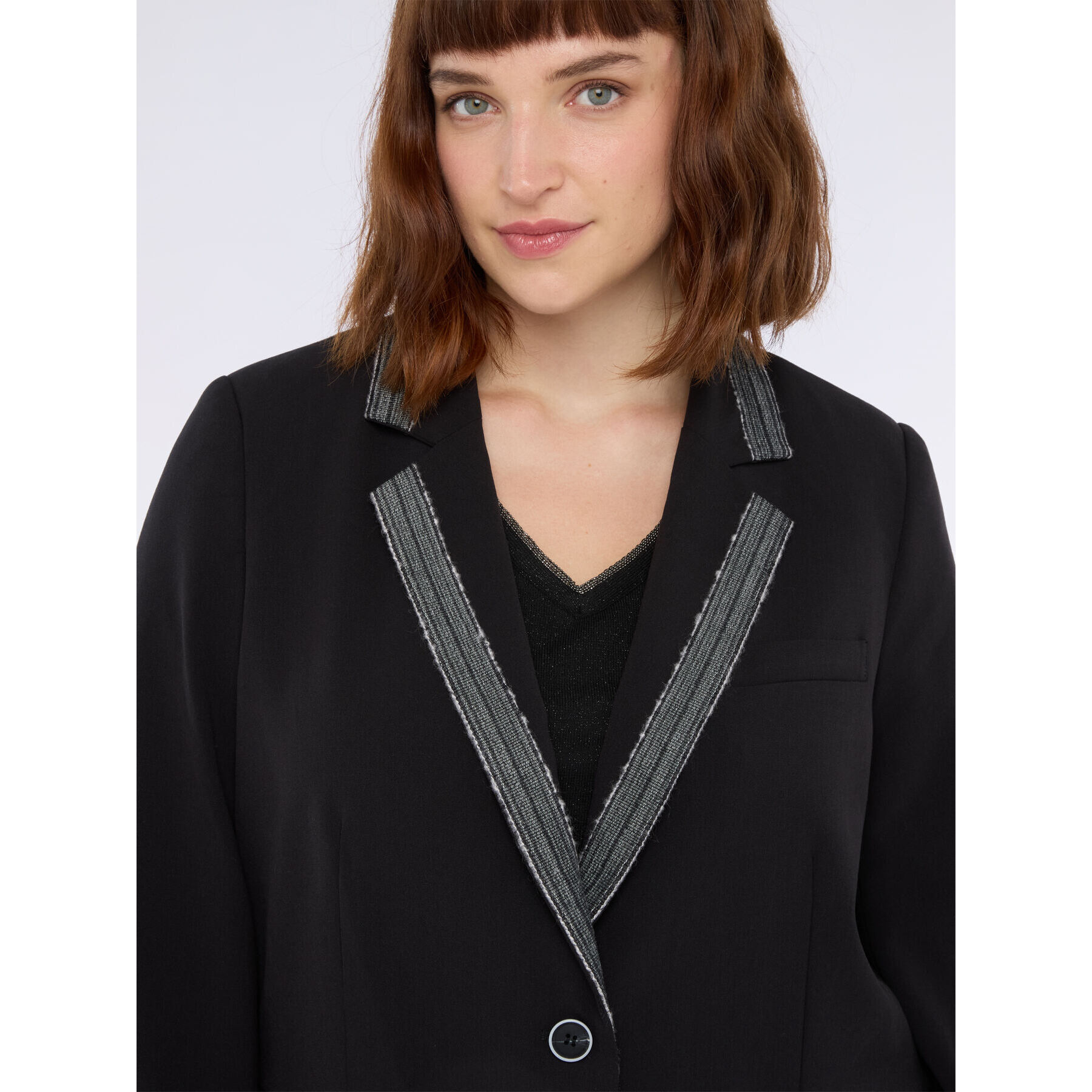 Fiorella Rubino - Blazer con dettagli brillanti - Nero