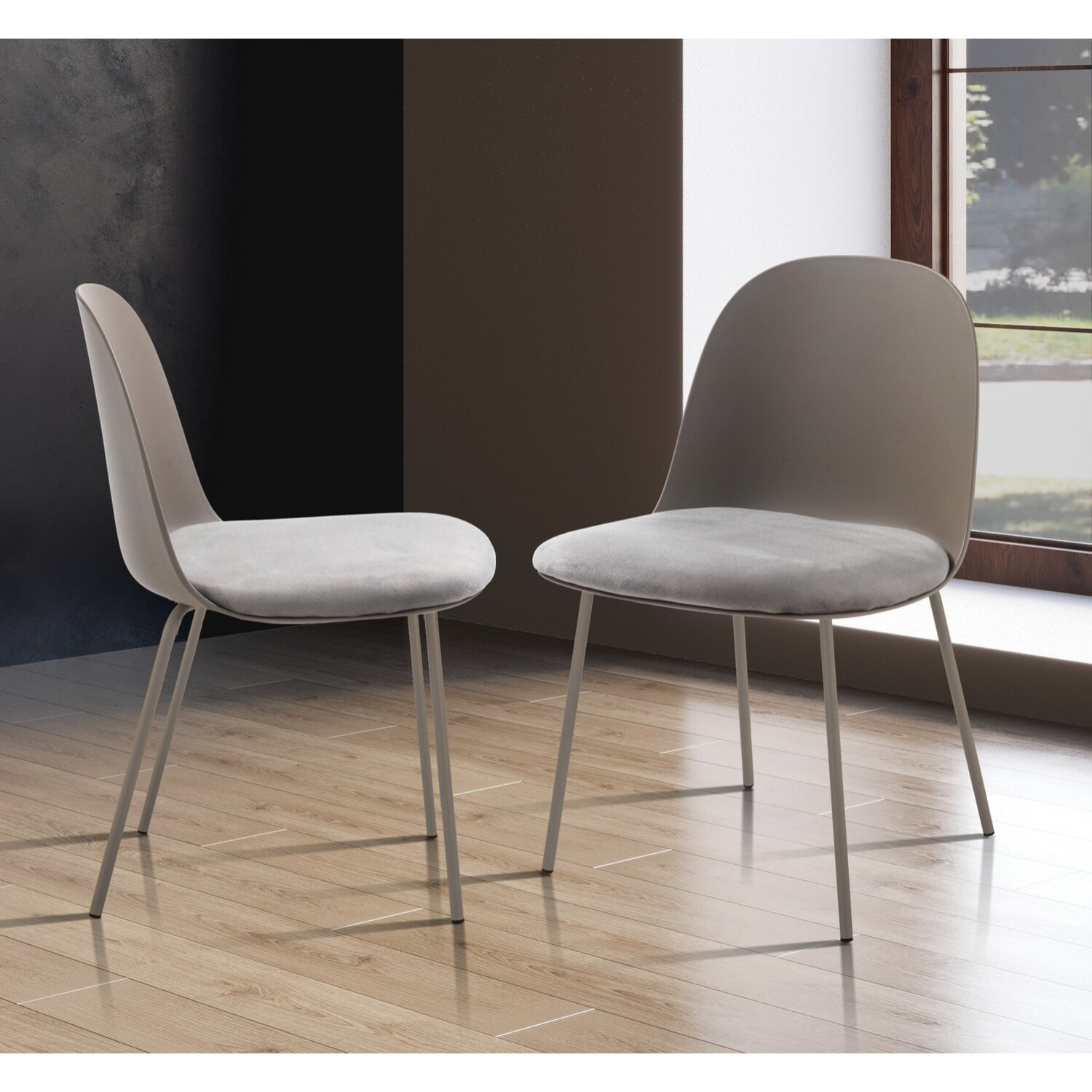 Oresteluchetta Set 4 Sedie TELLA SLIM DARK GREY