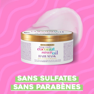 OGX Miracle Masque capillaire à l'huile de noix de coco, 300ml - Répare et hydrate contre les frisottis