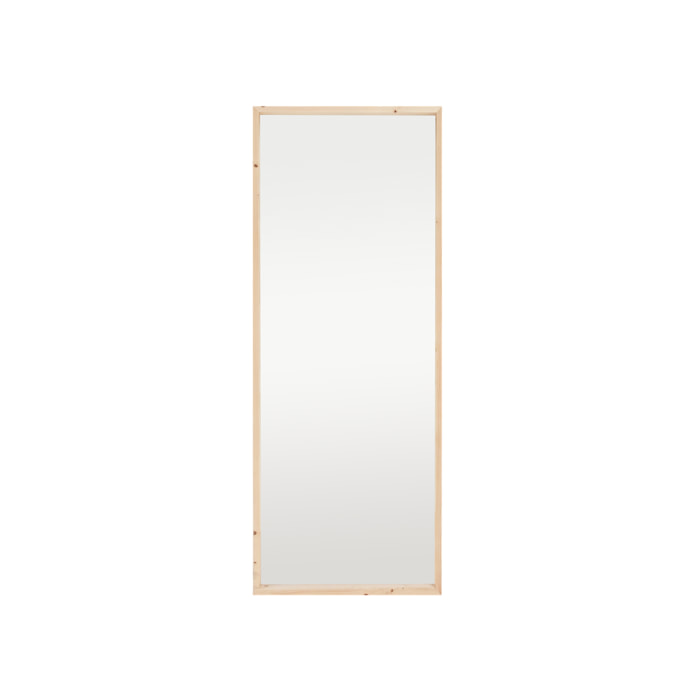 Miroir effet bois massif ton naturel en différentes tailles