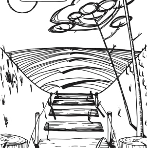 Poster spot landais Affiche + cadre en bois - Chêne