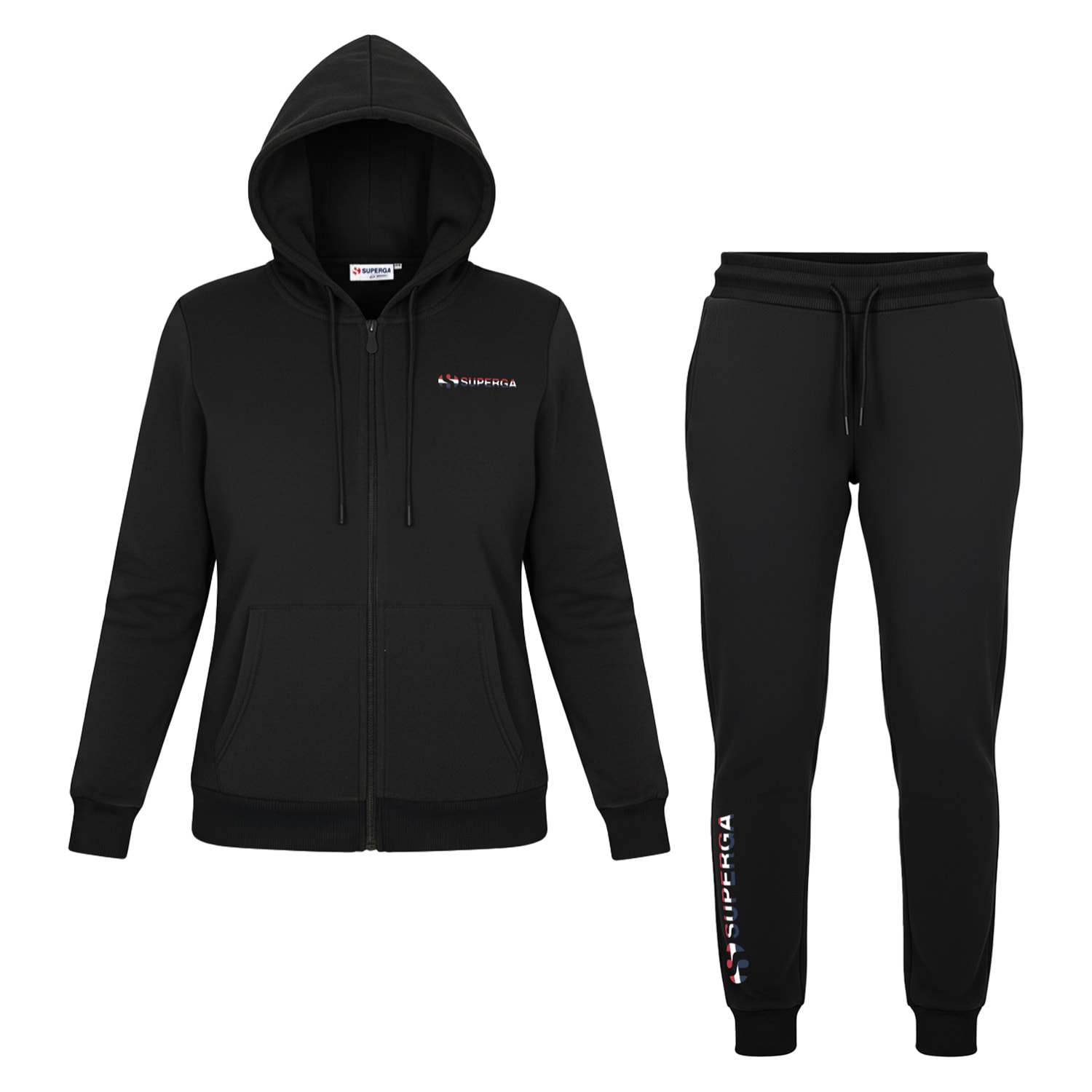 Tuta Donna SUPERGA Cotone Felpato Full Zip e Cappuccio