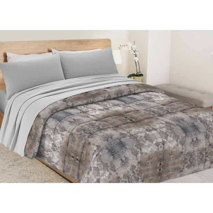 Trapunta Invernale 300gr Diadema Flora Stampa Digitale Fantasia Floreale D4