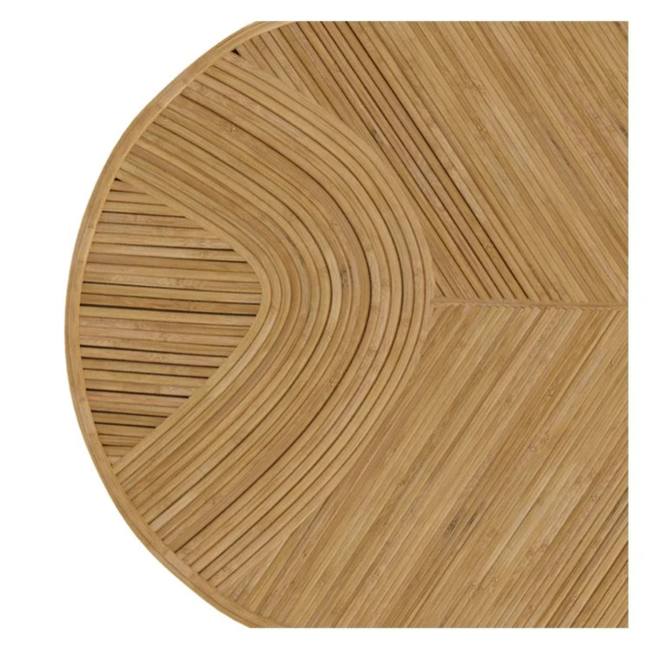 Table basse ovale en rotin naturel - Hélène
