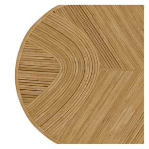 Table basse ovale en rotin naturel - Hélène