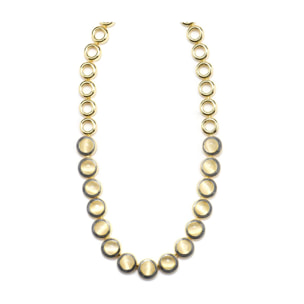 Collar con Ojo de Gato acabado oro 18k