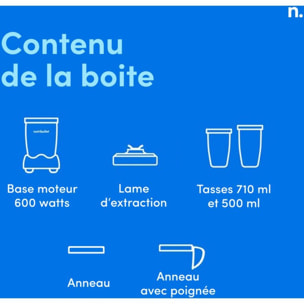 Blender NUTRIBULLET NB606DG Original 600 gris 2 accessoires