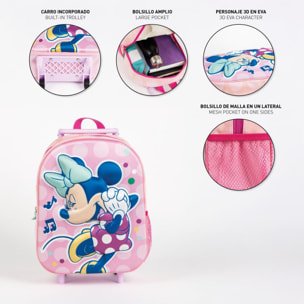 Mochila Infantil Trolley 3D Minnie