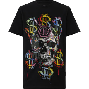 PHILIPP PLEIN Camiseta de cuello redondo y manga corta SKULL