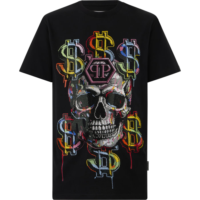 PHILIPP PLEIN Camiseta de cuello redondo y manga corta SKULL