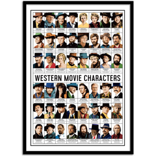 Affiche - Western Movie Characters - Olivier Bourdereau