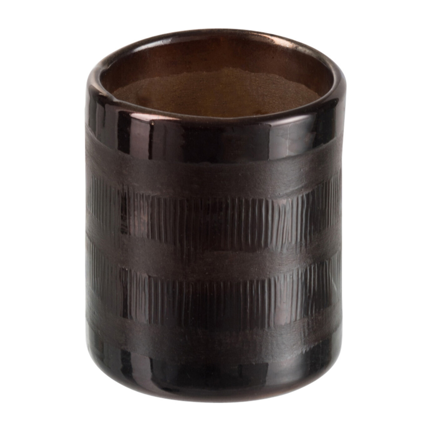 J-Line photophore Cylindrique - verre - marron - small - 2 pcs