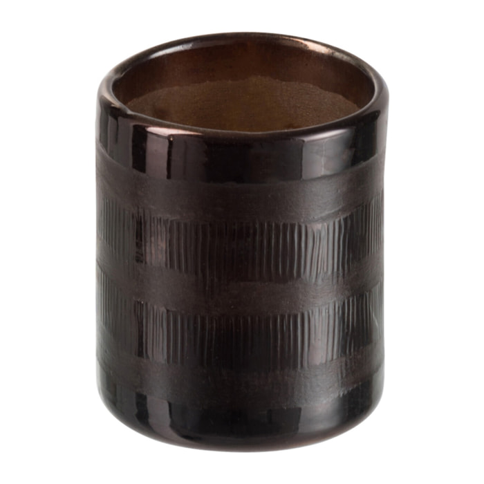 J-Line photophore Cylindrique - verre - marron - small - 2 pcs