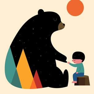 Affiche enfant promesse Affiche sous cadre bois