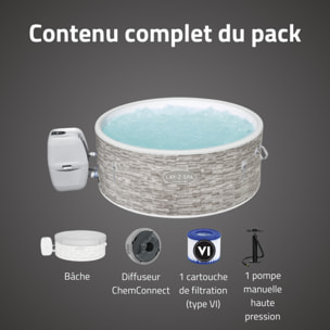 Bestway Spa gonflable rond Lay-Z-Spa Vancouver AirJet Plus avec WiFi 3-5 personnes