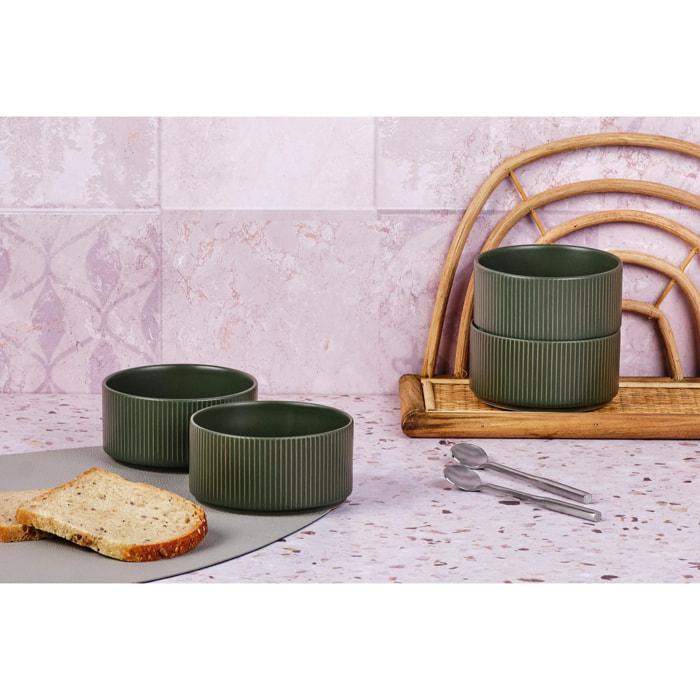 Bol SCANDI Ø12cm - 4 pièces - Olive