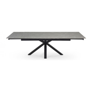 Table extensible en céramique marbre grey L160/240cm - 9 piètements - UNIK