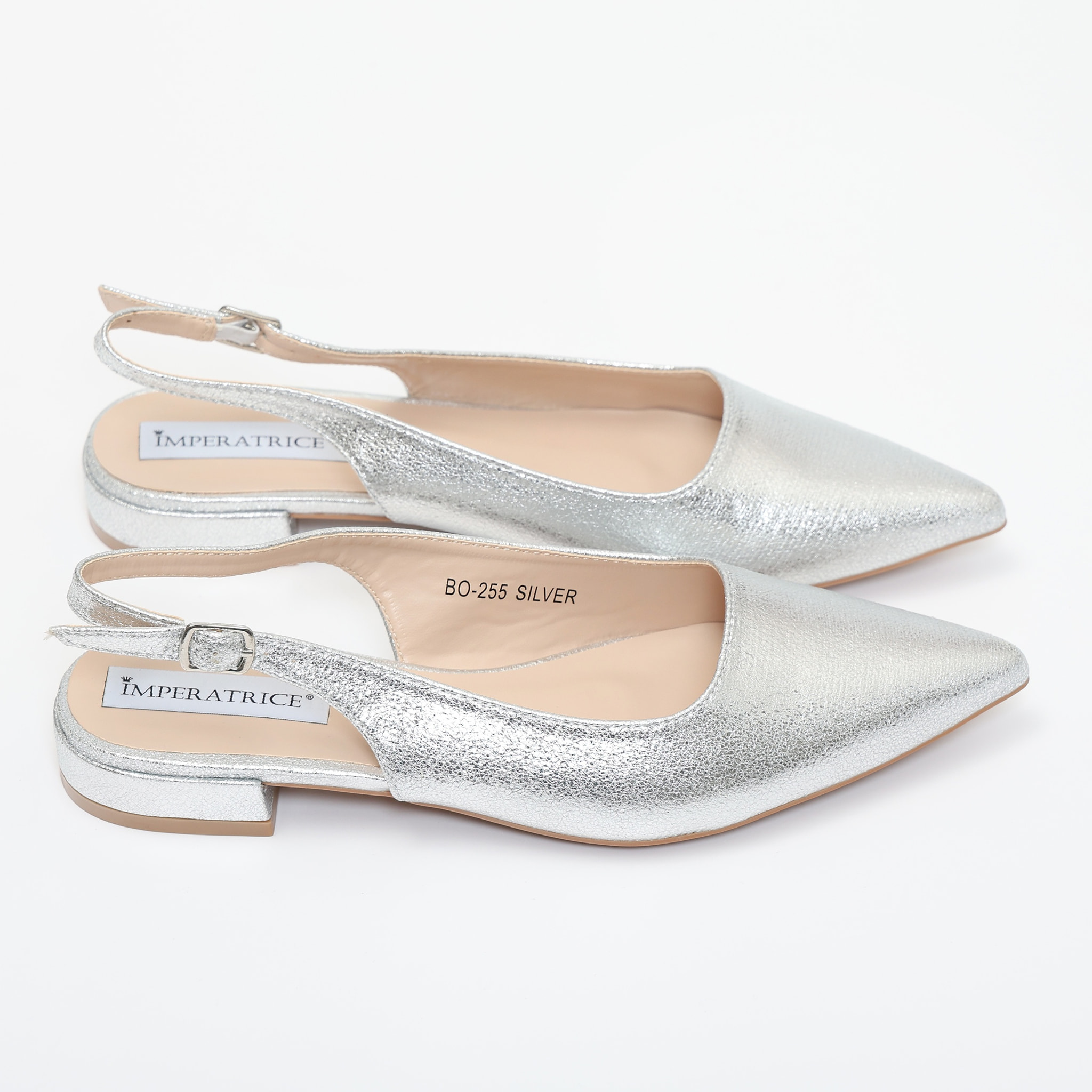 Ballerine slingback in simil pelle verniciata