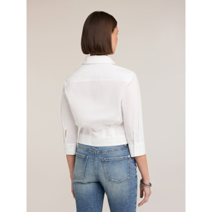 Motivi - Camicia boxy in popeline - Bianco