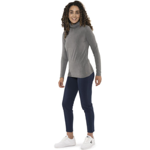 Camiseta de manga larga con cuello alto para mujer "Never Without"