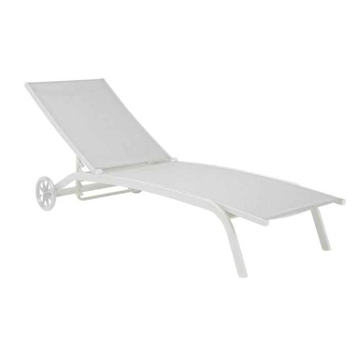 Set 2 Tumbonas – Aluminio y textilene gris