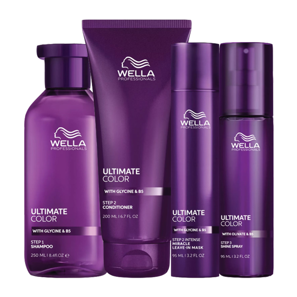 WELLA PROFESSIONALS Kit Ultimate Color Shampoo 250ml + Conditioner 200ml + Leave In Mask 95ml + Shine Spray 95ml