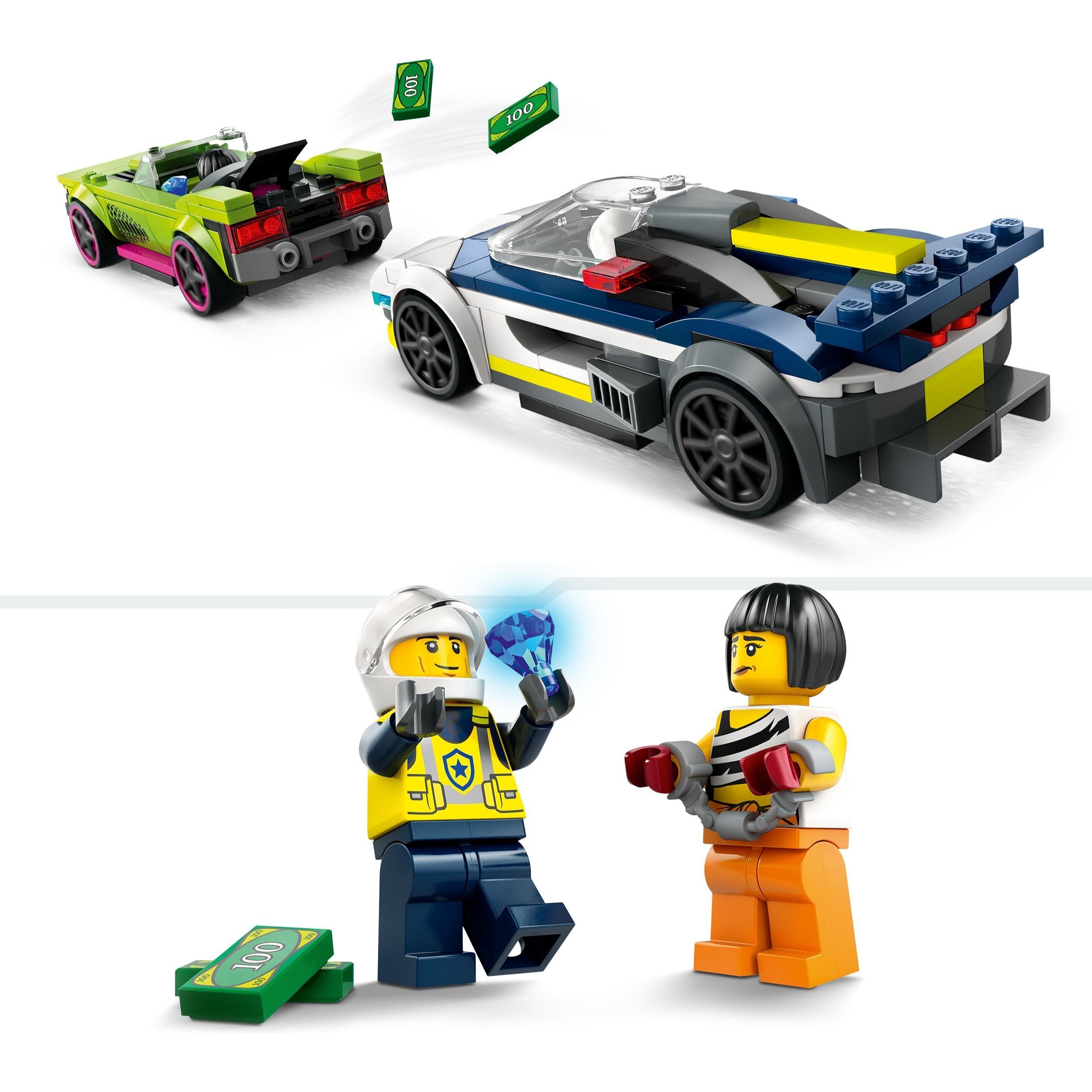 LEGO CITY 60415 - INSEGUIMENTO DELLA MACCHINA DA CORSA