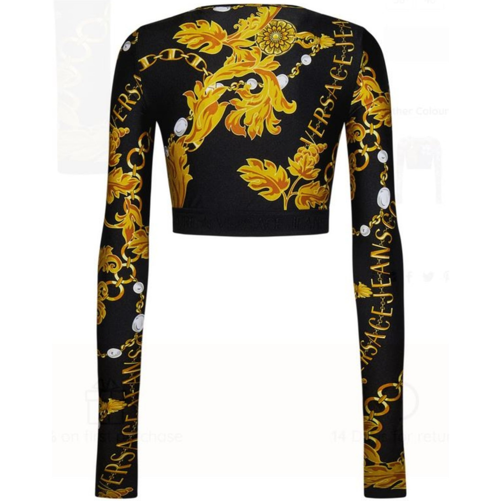 Versace Jeans Couture Top crop stampato Couture Logo Jeans Couture Versace