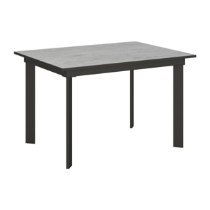 Mesa extensible 90x120/180 cm Cumar Cemento estructura Antracita