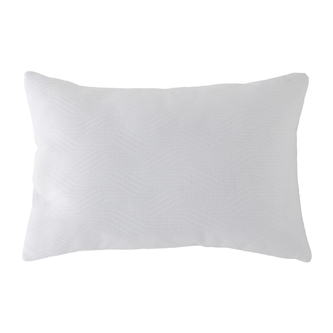 Lot de 2 housses de coussin jacquard TEVERE-B 30x50 cm blanc