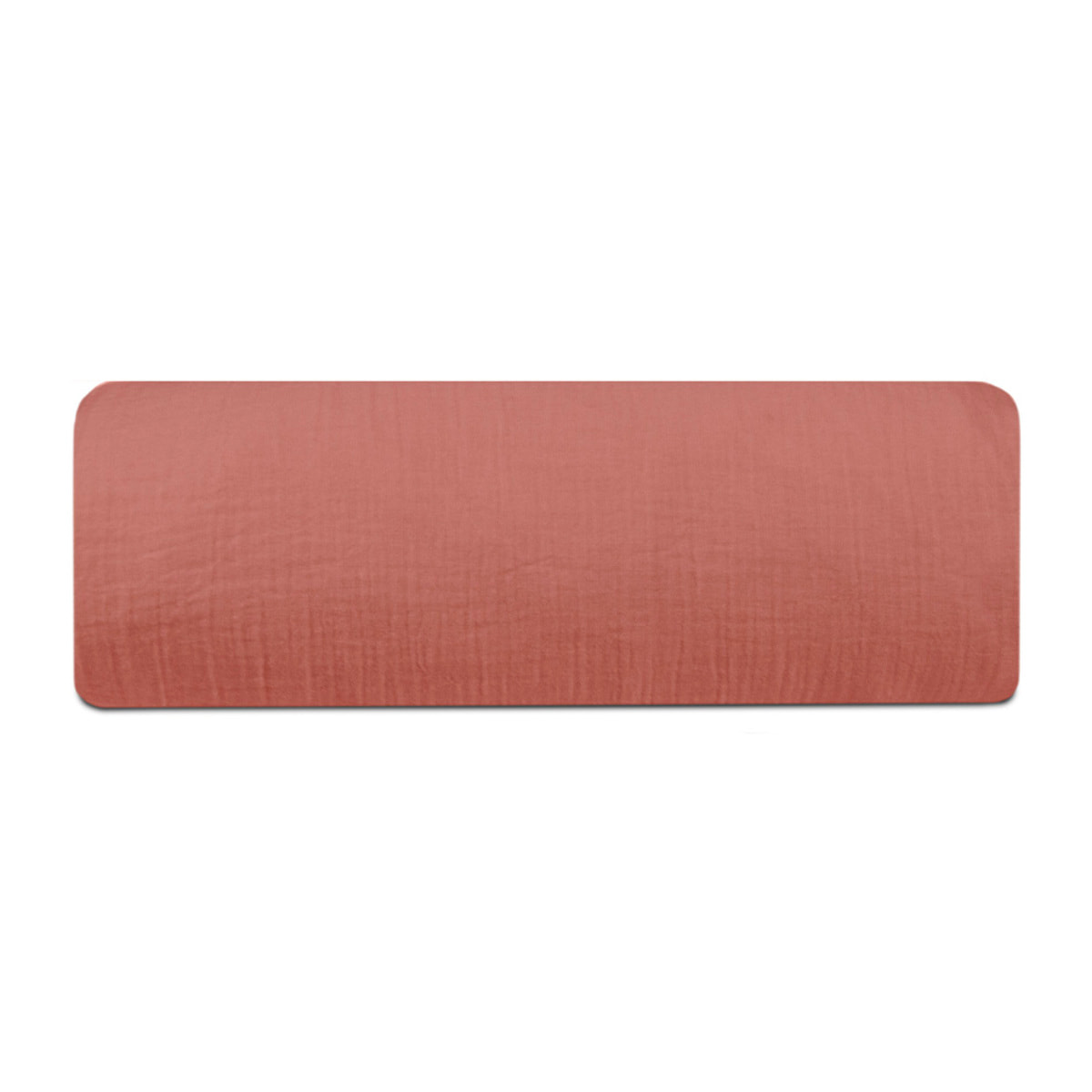 Drap-housse gaze de coton teracotta - LOUISE