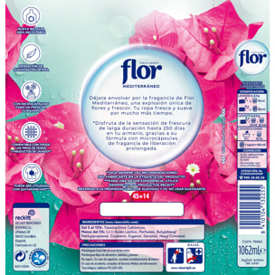 Flor Mediterráneo Suavizante para la Ropa, pack de 590 lavados (10botellas x 59 lavados)